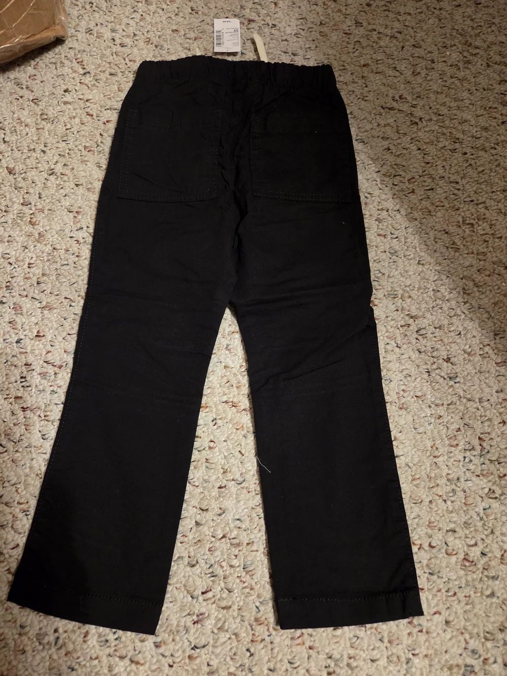 The Children's Place Black Drawstring Jogger Pants with Patch